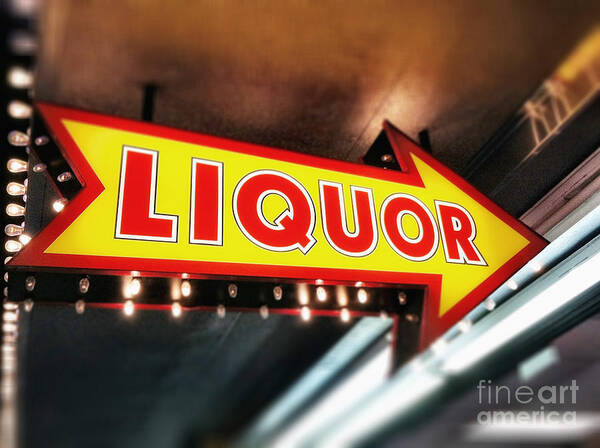 Advertising Art Print featuring the photograph Las Vegas Liquor Store Sign by Bryan Mullennix