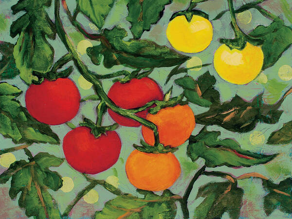 Jen Norton Art Print featuring the painting Little Tomatoes by Jen Norton
