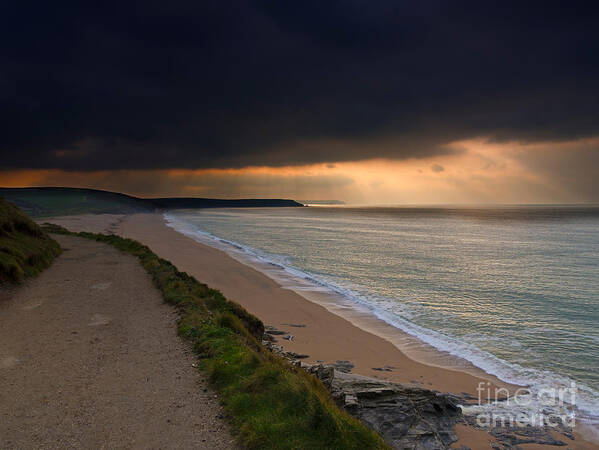 Loe Bar Art Print featuring the photograph Loe Bar Cornwall by Louise Heusinkveld