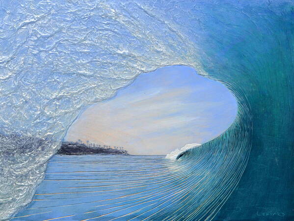 Wave Art Print featuring the painting Looking for an Exit by Nathan Ledyard