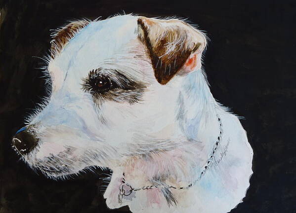 Jack Russell Terrier Dogs Art Print featuring the painting Macy the Jack Russell Terrier by Carole Powell