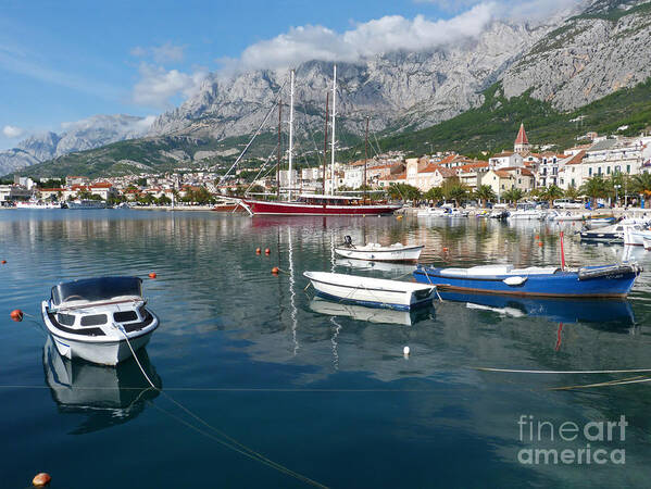 Makarska Art Print featuring the photograph Makarska Harbour by Phil Banks