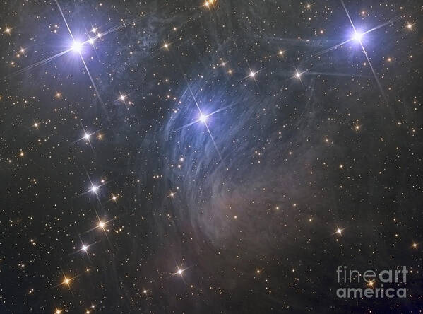 Stars Art Print featuring the photograph Messier 45, The Pleiades, An Open Star by Reinhold Wittich