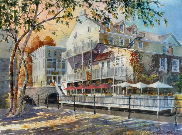 Restaurant Art Print featuring the painting Mex and Co Restaurant by David Gilmore