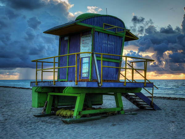 Miami Art Print featuring the photograph Miami - South Beach Lifeguard Stand 003 by Lance Vaughn