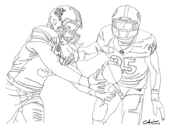5 Art Print featuring the drawing Miracle in Jordan Hare by Calvin Durham