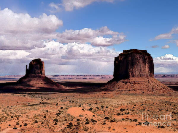 Monument Valley Art Print featuring the digital art So This is Where God Put the West by David Blank