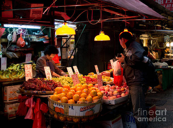 Photography Art Print featuring the photograph Morning market by Ivy Ho