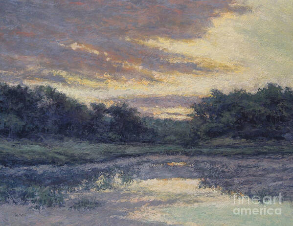August Morning Art Print featuring the painting Morning on the Marsh / Wellfleet by Gregory Arnett