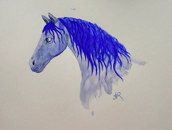 Horse Art Print featuring the painting Mumbo II by Nieve Andrea 