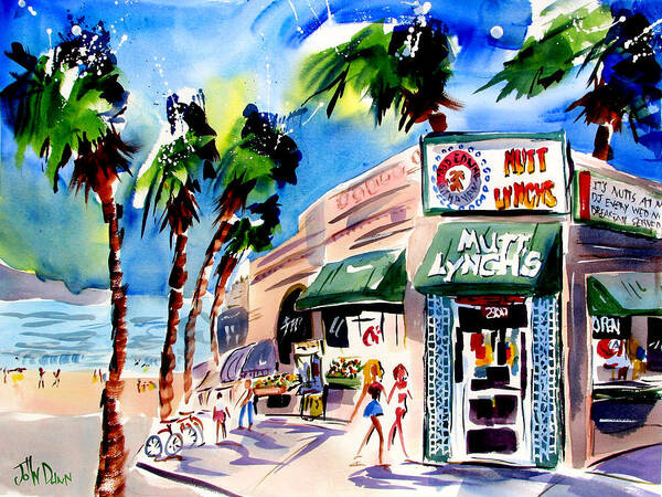 John Dunn Art Print featuring the painting Mutt Lynchs Newport Beach by John Dunn