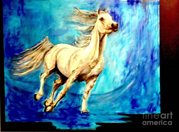 Horse Art Print featuring the painting My best Friend by Dagmar Helbig