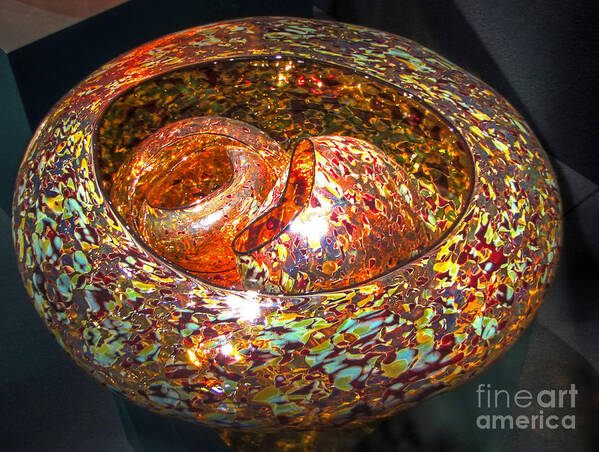 Blown Glass Art Print featuring the photograph Nestled by Chris Anderson