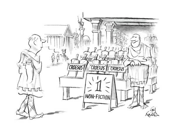 No Caption
In Ancient Greece Art Print featuring the drawing New Yorker February 15th, 1988 by Ed Fisher