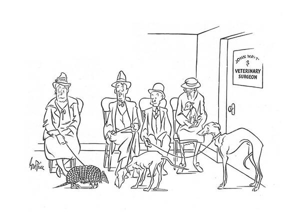 110702 Gpr George Price Art Print featuring the drawing New Yorker October 19th, 1940 by George Price