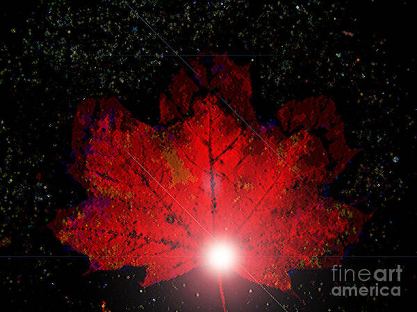 Red Art Print featuring the photograph Night Light by Ann Johndro-Collins