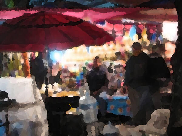 Mexico Art Print featuring the photograph Night Market by Jessica Levant