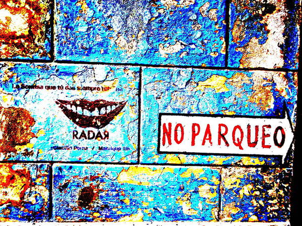 Cuba Art Print featuring the photograph No Parking in Cuba by Funkpix Photo Hunter