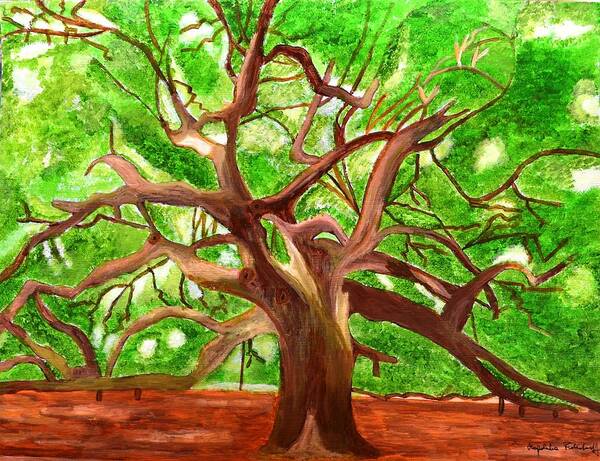 Nature Art Print featuring the painting Oak Tree by Magdalena Frohnsdorff