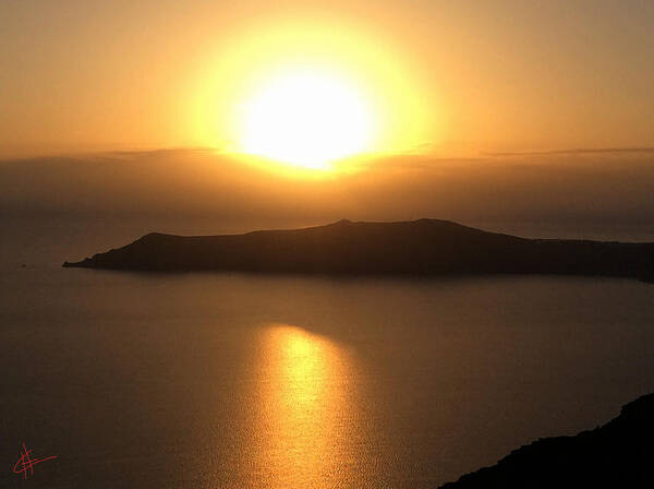 Colette Art Print featuring the photograph October Santorini Sun Set by Colette V Hera Guggenheim