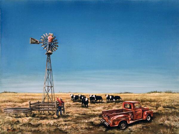Oil Art Print featuring the painting Oil Change by Laurie Tietjen