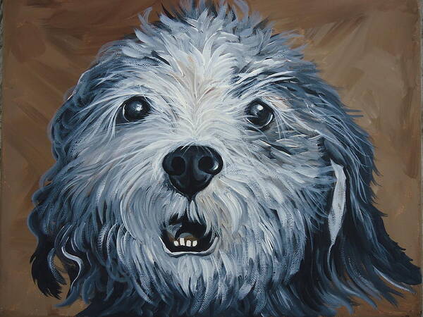 Dog Art Print featuring the painting Old Dogs are the Best Dogs by Leslie Manley