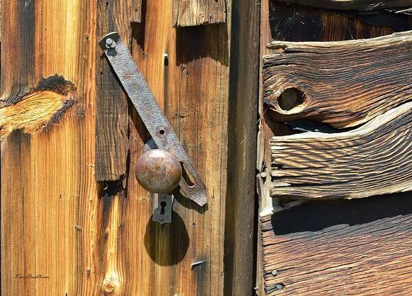 Doorknob Art Print featuring the photograph Old Latch and Wood by Kae Cheatham