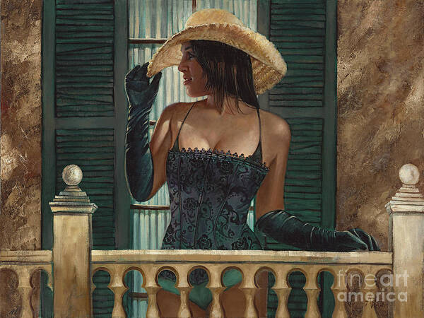 New Orleans Art Print featuring the painting On the Balcony by Geraldine Arata