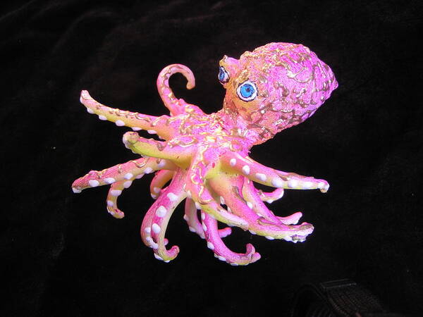 Octopus Art Print featuring the mixed media Oscar the Octopus by Dan Townsend