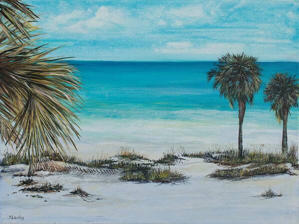 Florida Art Print featuring the painting Panama City Beach by Nancy Lauby