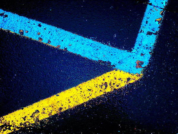 Abstract Art Print featuring the photograph Parking Lot by Daniel Thompson