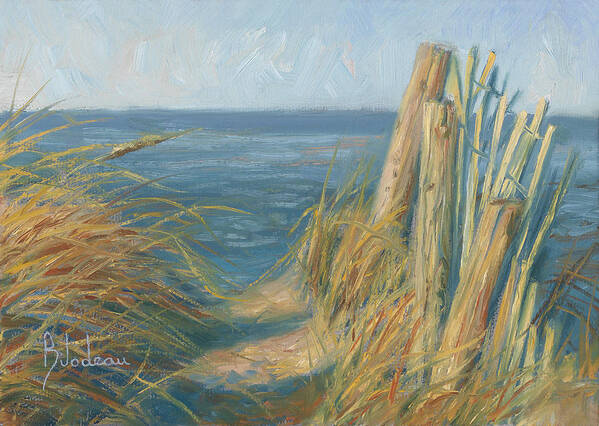Ocean Art Print featuring the painting Path To The Beach by Lucie Bilodeau