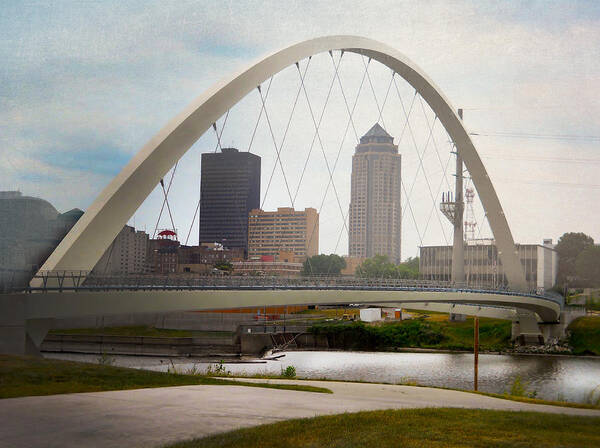 Iowa Art Print featuring the photograph Pedestrian Bridge by Judy Hall-Folde