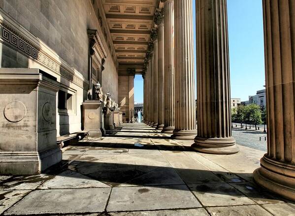St George's Hall Art Print featuring the photograph Pillars of society by Susan Tinsley
