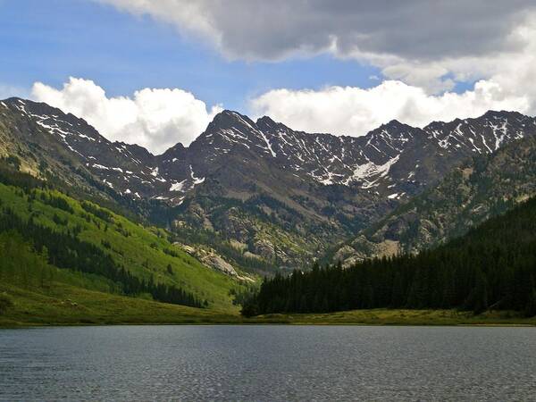 Blue And Green Art Print featuring the photograph Piney Lake Vail Colorado by Kristina Deane