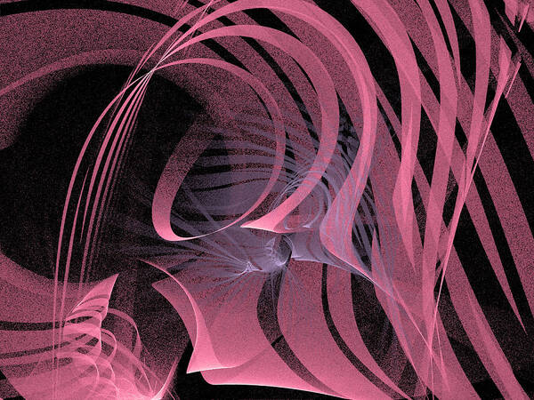 Fractal Art Art Print featuring the digital art Pink Panels by Richard J Cassato