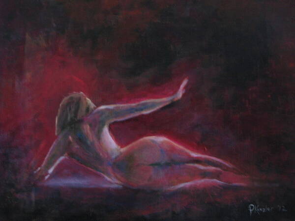 Nude Woman Art Print featuring the painting Please No More by Patricia Kanzler