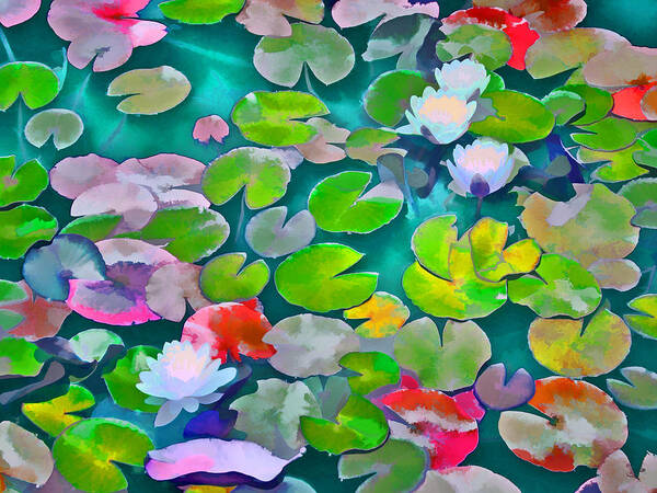 Pond Lilies Art Print featuring the photograph Pond Lily 5 by Pamela Cooper