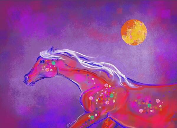 Horse Art Print featuring the digital art Pony of color by Mary Armstrong