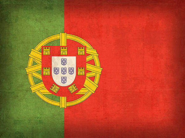 Portugal Flag Vintage Distressed Finish Lisbon Portuguese Europe Nation Country Art Print featuring the mixed media Portugal Flag Vintage Distressed Finish by Design Turnpike