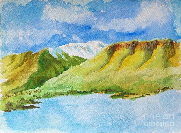 Watercolor Painting Art Print featuring the painting Powder Mountain from Ogden Valley by Walt Brodis