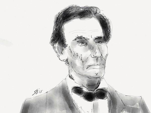 Lincoln Art Print featuring the digital art President Lincoln by Stacy C Bottoms