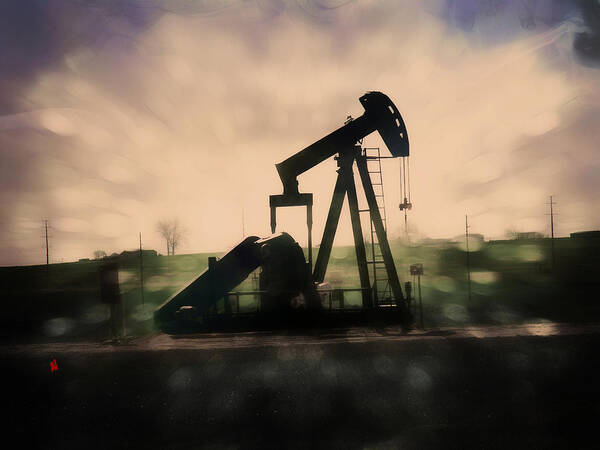 Oil Art Print featuring the photograph Pumpin Oil by Adam Vance