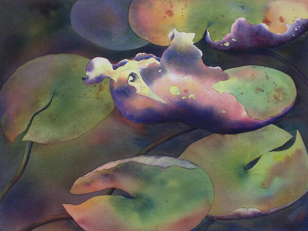 Water Color Art Print featuring the painting Purple Linings II by Johanna Axelrod