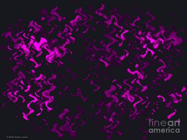 Digital Abstract Art Print featuring the painting Purple Ripples by Anita Lewis