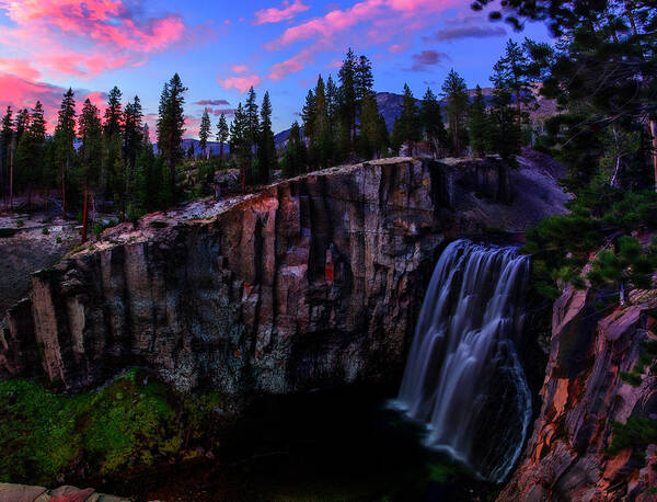 Blue Sky Art Print featuring the photograph Rainbow Falls Devil's Postpile National Monument by Scott McGuire