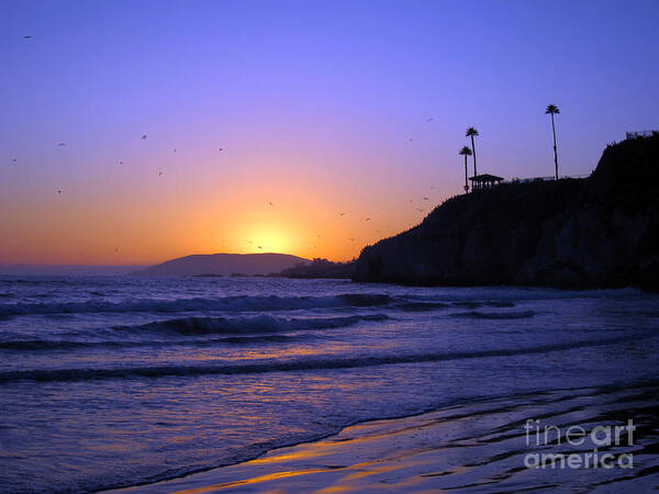 Pismo Beach Art Print featuring the photograph Rainbow Sunset by Debra Thompson