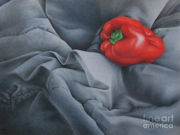 Red Art Print featuring the drawing Rather Red by Pamela Clements