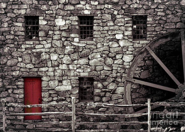 Gristmill Art Print featuring the photograph Red Door by Jayne Carney