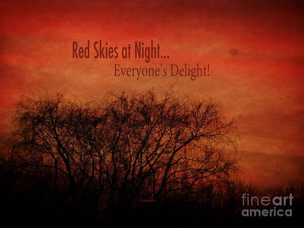 Red Art Print featuring the photograph Red Skies by Dee Flouton